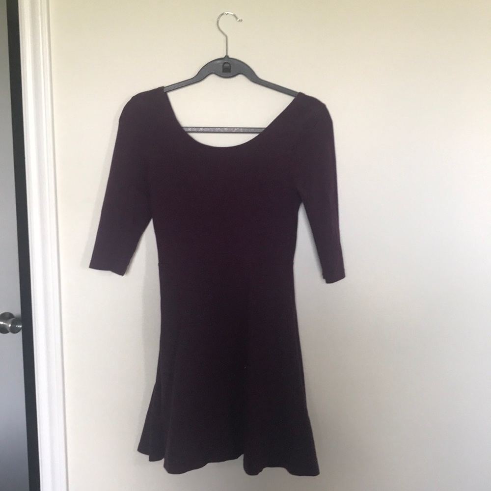 fitted plum express dress